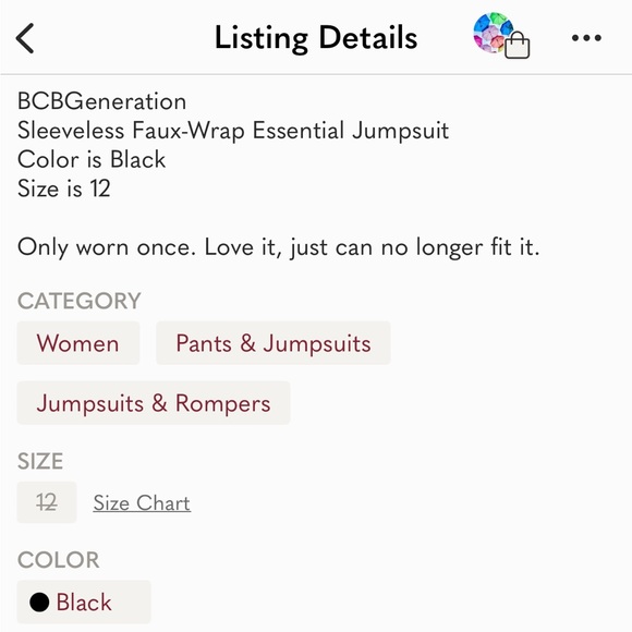 BCBGeneration Sleeveless Faux-Wrap Jumpsuit - Picture 6 of 6